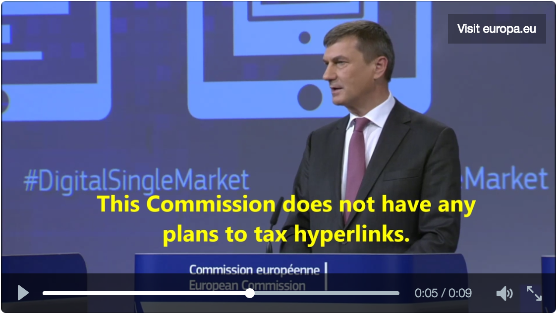 Ansip: 'Commission has no plans to introduce a link tax'