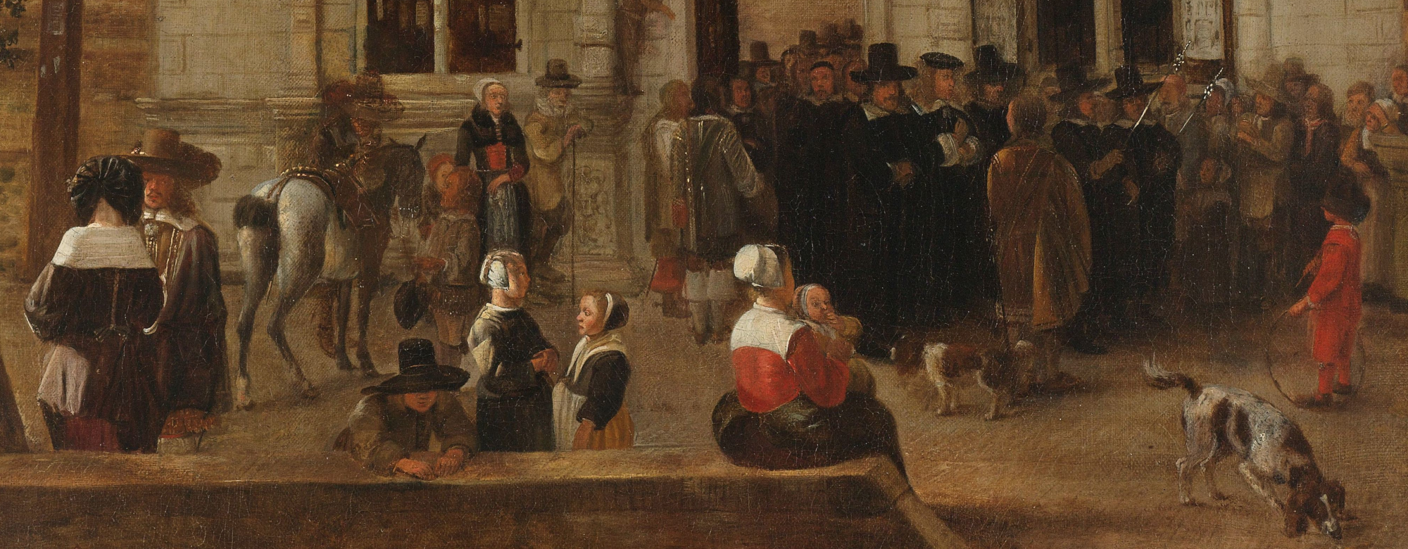 The Conferring of a Degree at the University of Leiden about 1650 by Hendrick van der Burch (cropped)