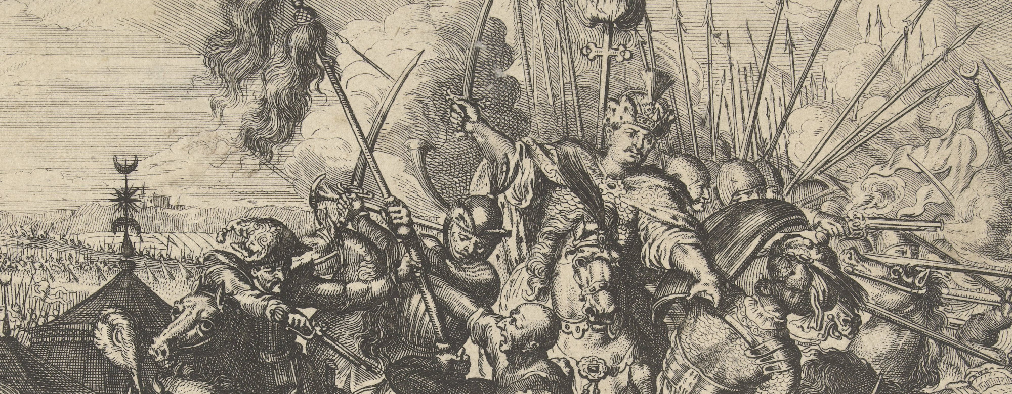 Nederlaag van het Ottomaanse leger tijdens het Beleg van Wenen, Gaspar Bouttats, 1686